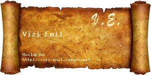 Vizi Emil névjegykártya